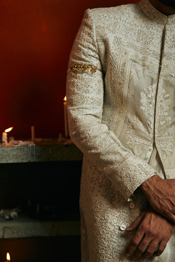 PEARL WHITE SHERWANI